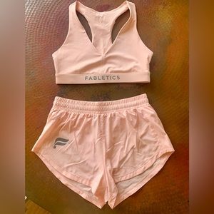 Fabletics shorts and sports bra size small